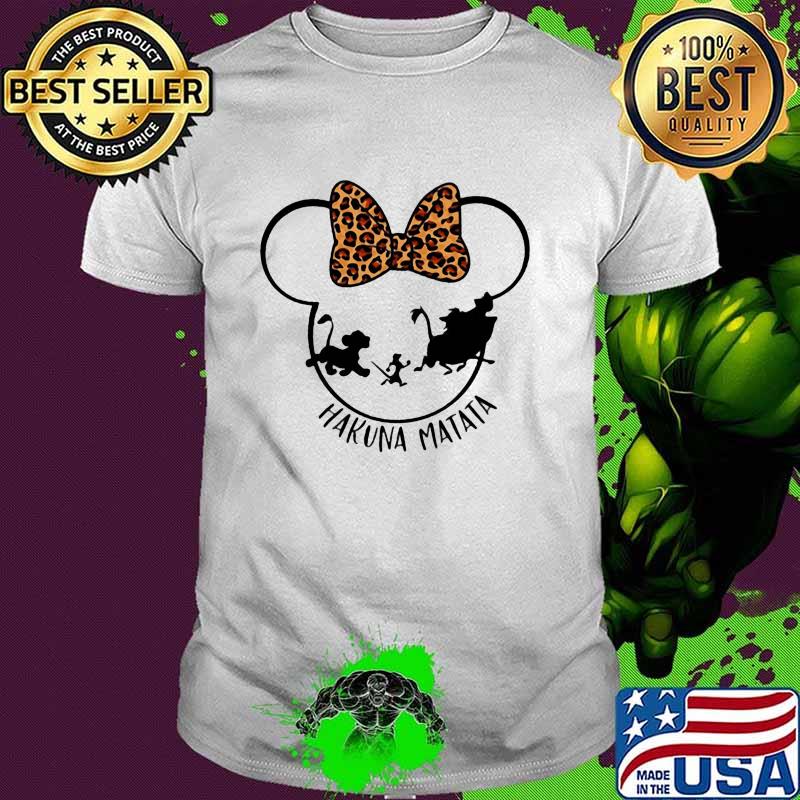 Minnie Mouse Hakuna Matata leopard shirt