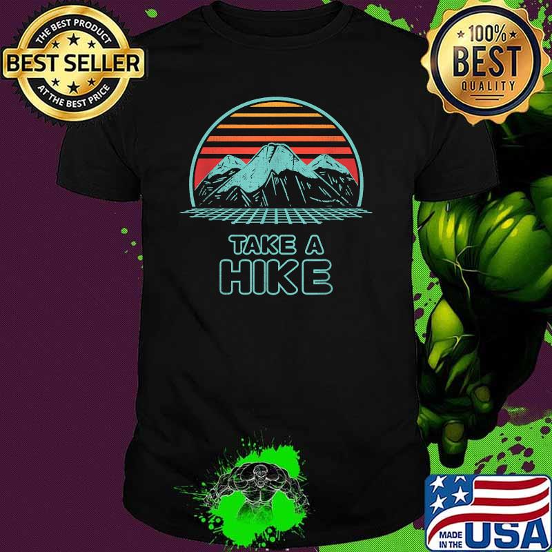Mountain Vintage Sunset Hiking Take A Hike Shirt