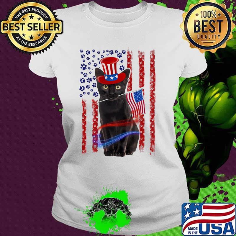 Official Cat American Flag Shirt Ladies tee Official Cat American Flag Shirt Ladies tee