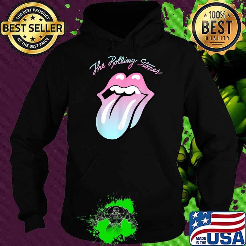 Official Rolling Stones Gradient Tongue Yellow Shirt Hoodie Official Rolling Stones Gradient Tongue Yellow Shirt Hoodie