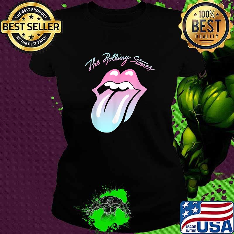 Official Rolling Stones Gradient Tongue Yellow Shirt Ladies tee Official Rolling Stones Gradient Tongue Yellow Shirt Ladies tee