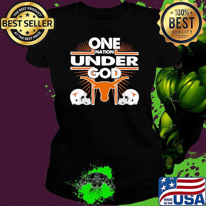 One Nation Under God Texas Baseball Ladies tee One Nation Under God Texas Baseball Ladies tee