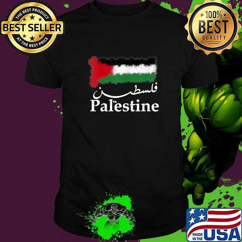 Palestine Flag Arabic Calligraphy T-Shirt