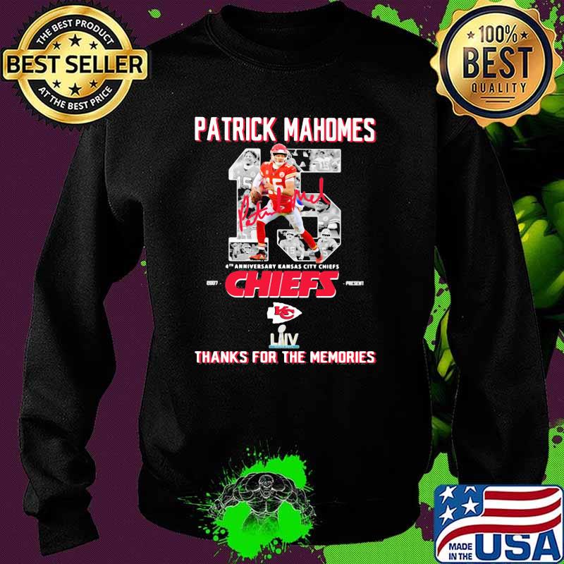 Patrick Mahomes 4th Anniversary Kansas city chiefs Thanks for the Memories Sweater Patrick Mahomes 4th Anniversary Kansas city chiefs Thanks for the Memories Sweater