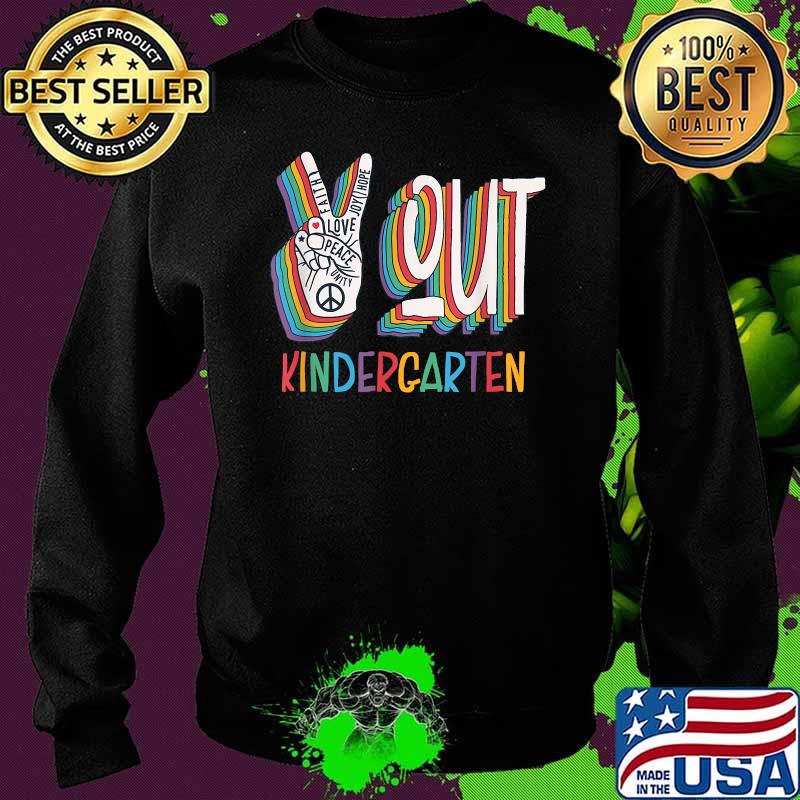 Peace Out Kindergarten Tie Dye Graduation class of 2021 Shirt Sweater Peace Out Kindergarten Tie Dye Graduation class of 2021 Shirt Sweater