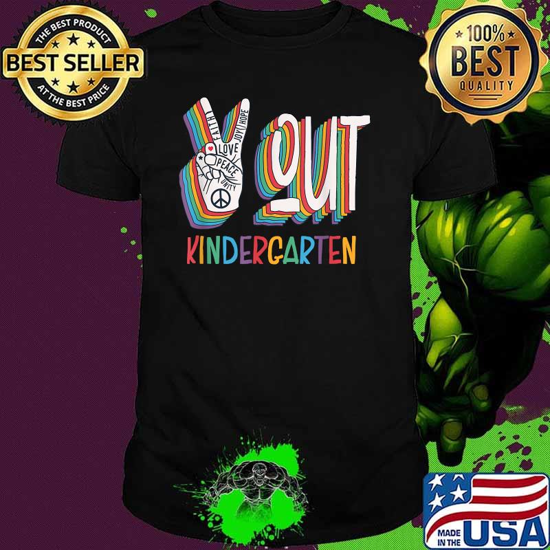 Peace Out Kindergarten Tie Dye Graduation class of 2021 Shirt