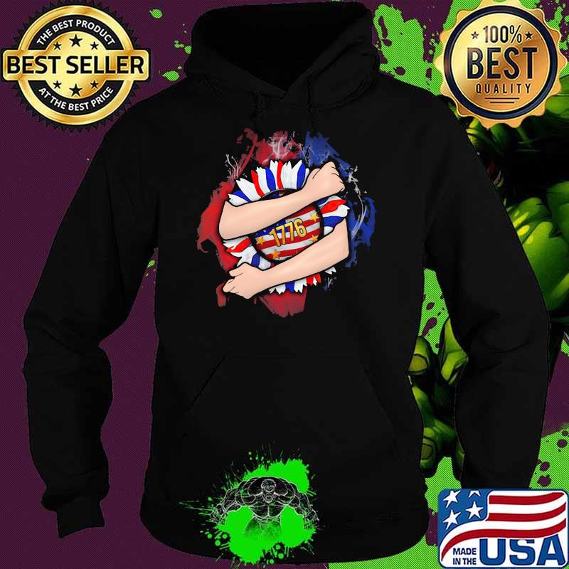 Proud American Independence Day 1776 Sunflower Hoodie Proud American Independence Day 1776 Sunflower Hoodie