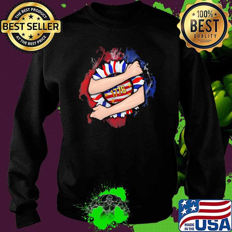 Proud American Independence Day 1776 Sunflower Sweater Proud American Independence Day 1776 Sunflower Sweater