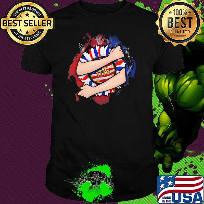 Proud American Independence Day 1776 Sunflower shirt
