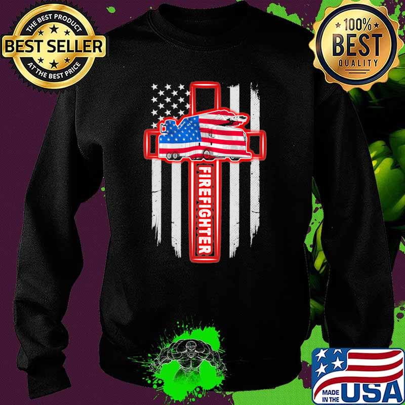 Proud Love Firefighter American Flag Shirt Sweater Proud Love Firefighter American Flag Shirt Sweater