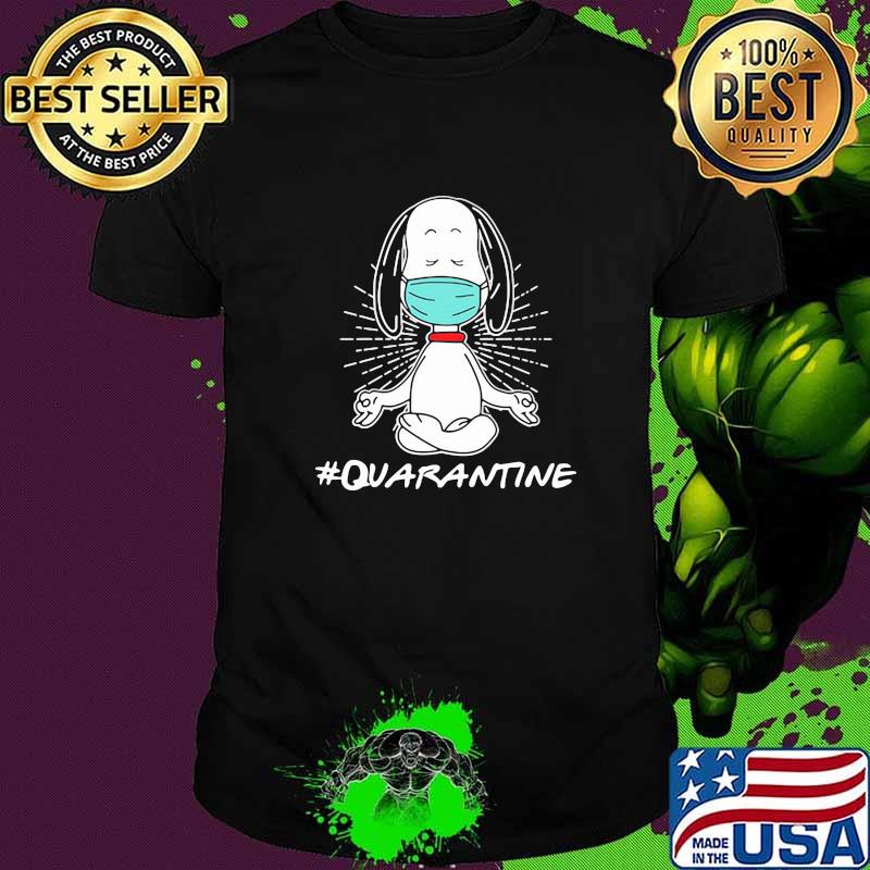 Qarentine Snoopy wear mask yoga shirt