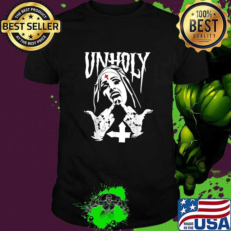 Satanic nun tattoos unholy Shirt