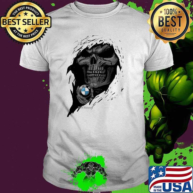 Skull with BMW motorrad logo shirt