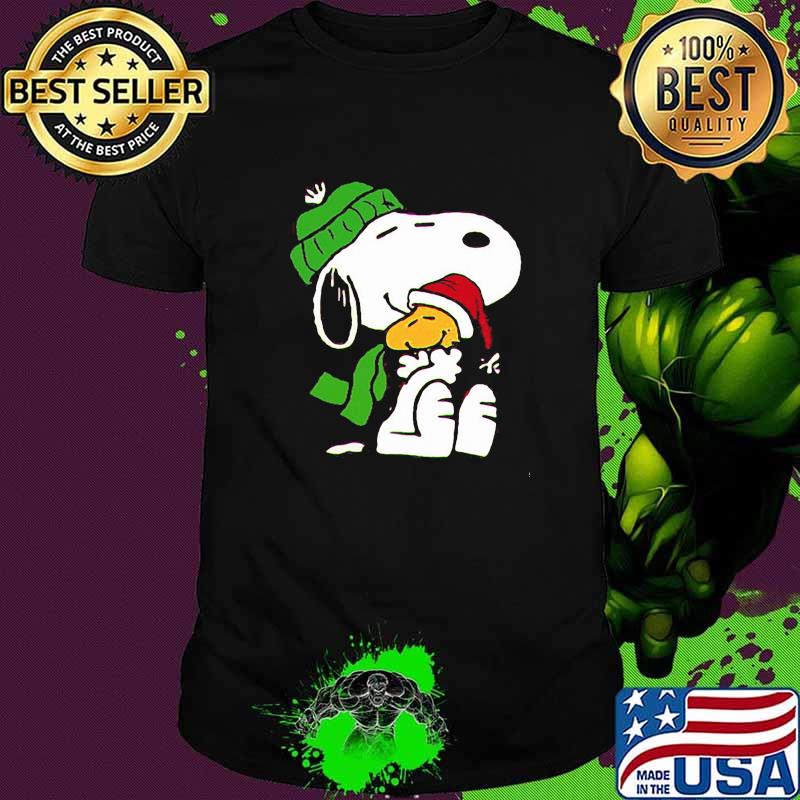 Snoopy hug woodstock merry xmas shirt