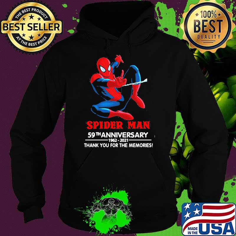 Spider man 59th anniversary 1962 2021 thank you for the memories Hoodie Spider man 59th anniversary 1962 2021 thank you for the memories Hoodie