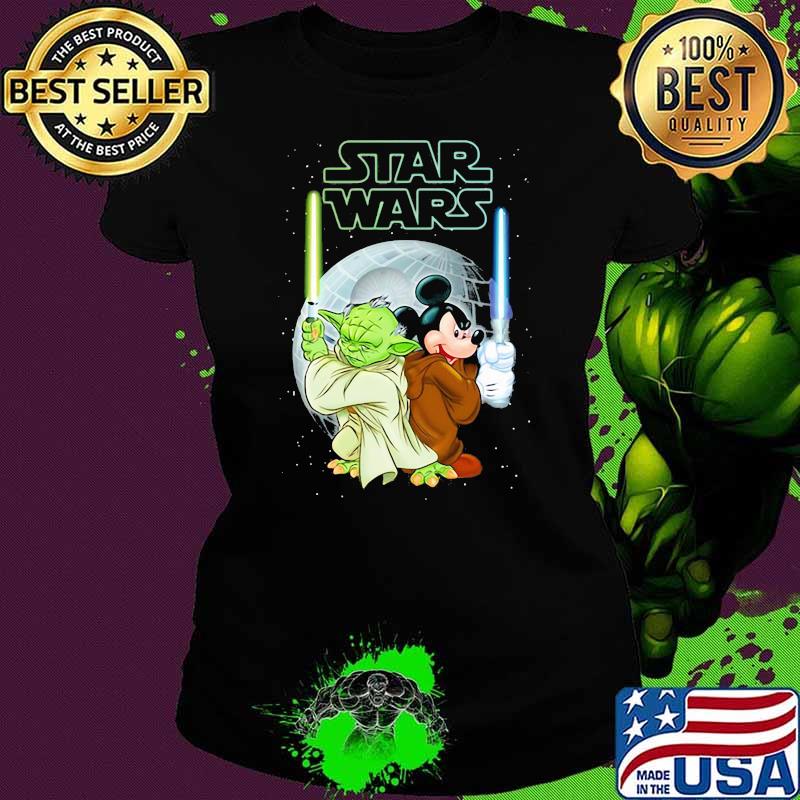Star Wars Yoda And Mickey Shirt Ladies tee Star Wars Yoda And Mickey Shirt Ladies tee