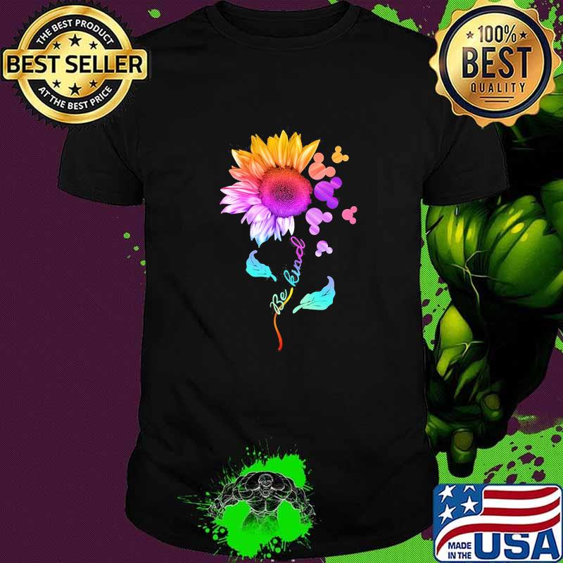 Sunflower be kind mickey watercolor shirt