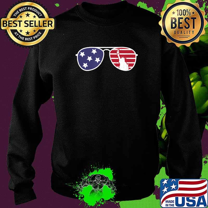 Sunglasses 4th Of July USA Flag Independence Day T-Shirt Sweater Sunglasses 4th Of July USA Flag Independence Day T-Shirt Sweater
