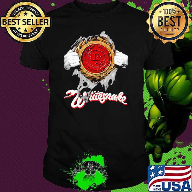 Superhero whitesnake logo shirt