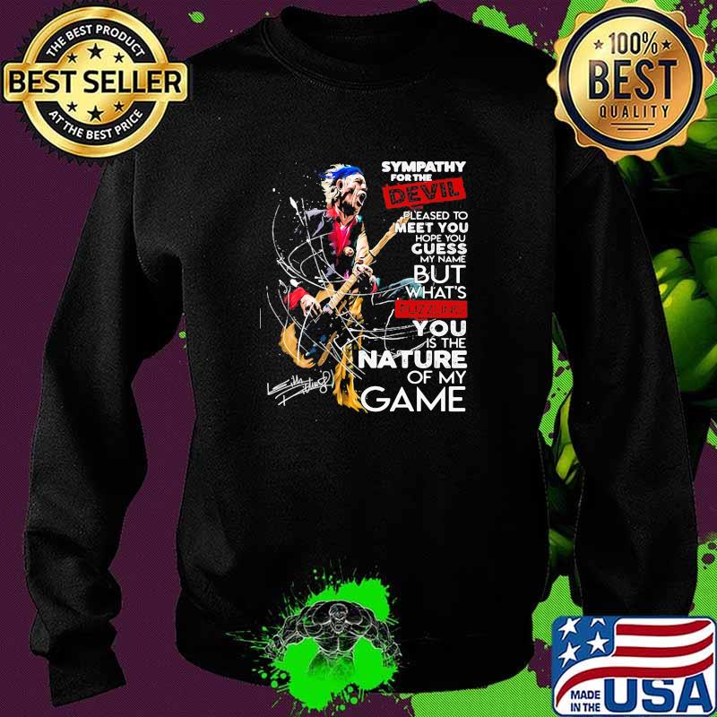 Sympathy for the devil you is the nature of my game Keith Richards Sweater Sympathy for the devil you is the nature of my game Keith Richards Sweater