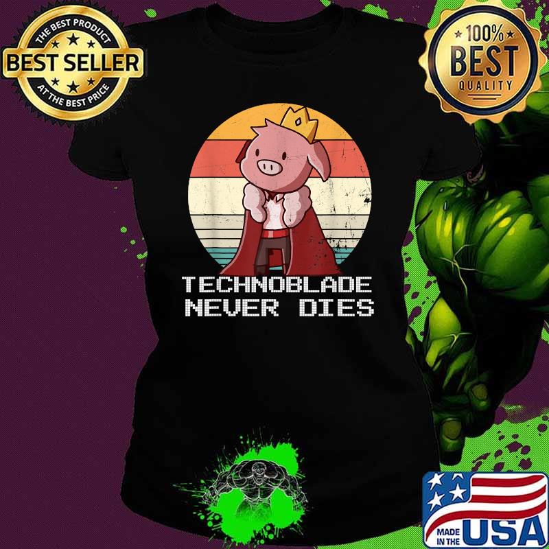 Technoblade Never Dies Merch Cosplay Vintage Shirt Ladies tee Technoblade Never Dies Merch Cosplay Vintage Shirt Ladies tee