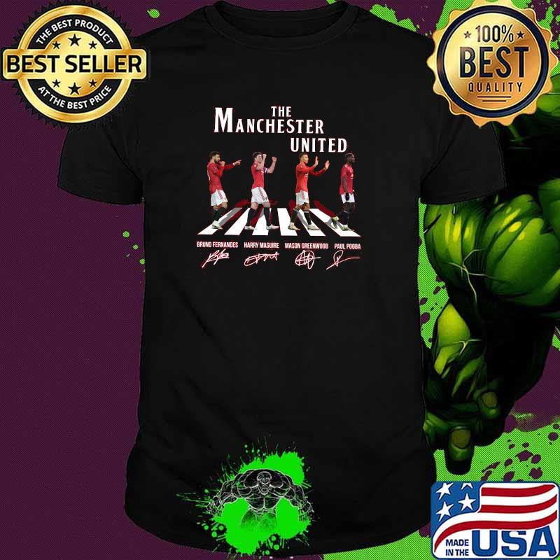 The manchester united abbey road signature shirt