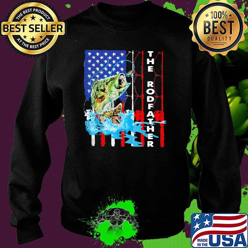 The Rodfather Fishing American Flag Shirt Sweater The Rodfather Fishing American Flag Shirt Sweater