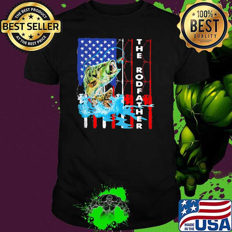 The Rodfather Fishing American Flag Shirt The Rodfather Fishing American Flag Shirt