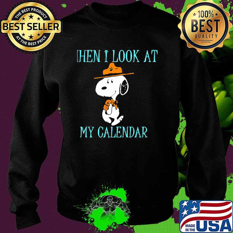 Then i look at my calendar snoopy Sweater Then i look at my calendar snoopy Sweater