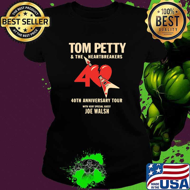Tom Petty and the Heartbreakers 40th anniversary tour with very special guest joe walsh Ladies tee Tom Petty and the Heartbreakers 40th anniversary tour with very special guest joe walsh Ladies tee