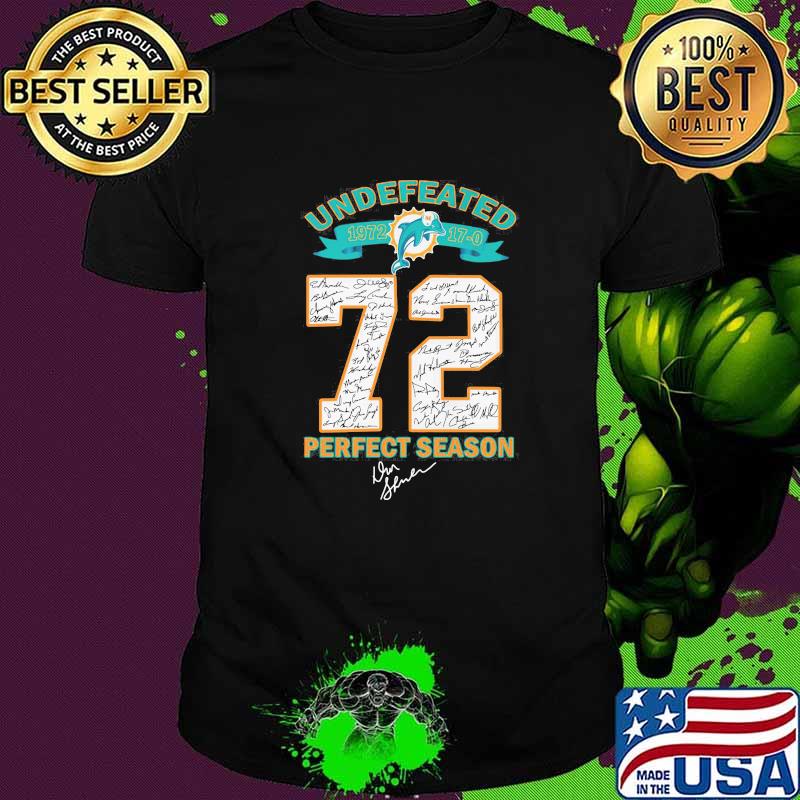Underfeated 1972 perfect season signature dolphin shirt