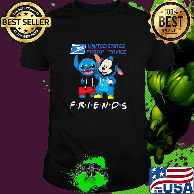 United States Postal Service Friends Mickey And Stitch Shirt