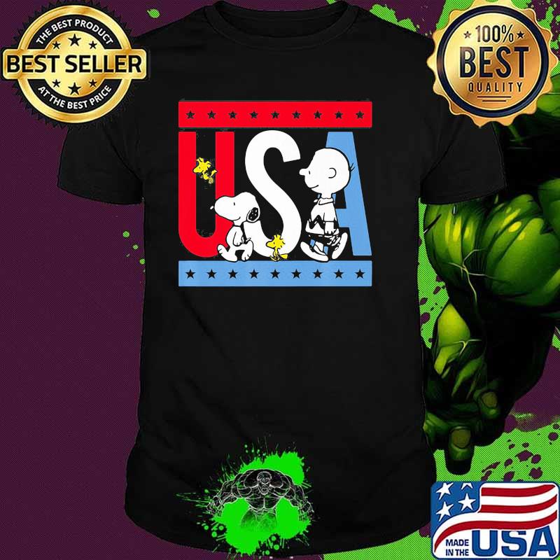 USA Snoopy and Charlie Stars Shirt