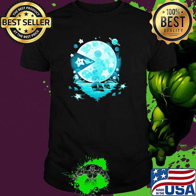Vecteezy Flat Earth Vector stars moon shirt