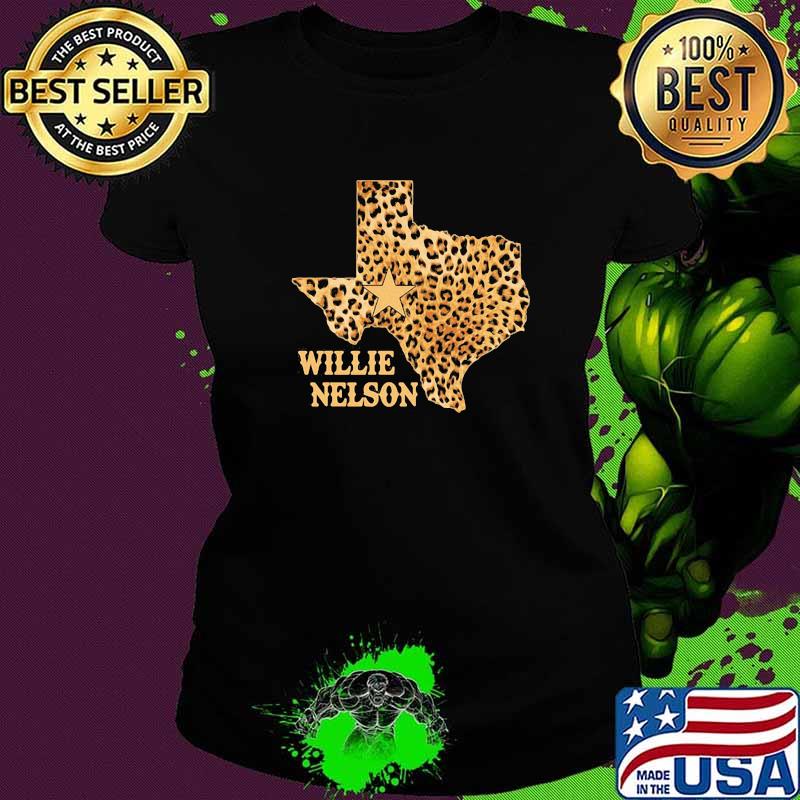 Willie Nelson Texas Leopard Shirt Ladies tee Willie Nelson Texas Leopard Shirt Ladies tee