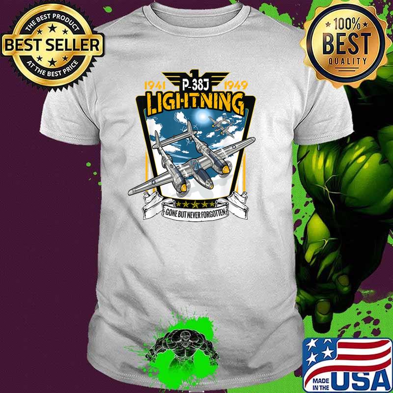 World War 2 American P-38 Lightning Fighter Airplane T-Shirt