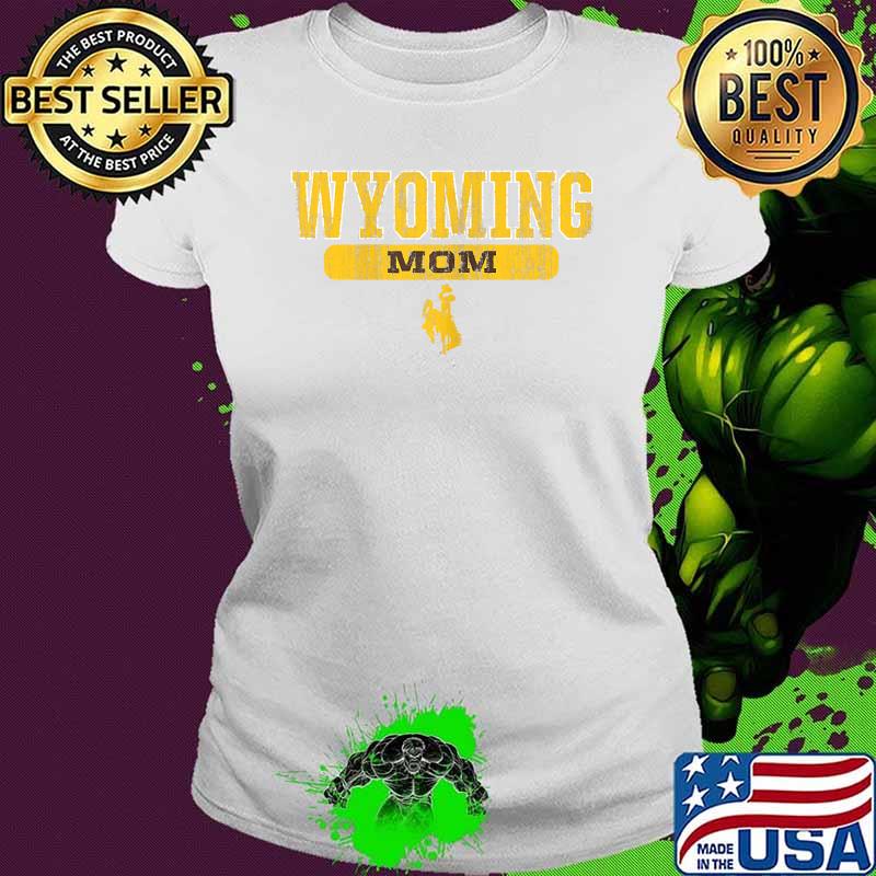 Wyoming Cowboys Apparel Mom Block Pill Shirt Ladies tee Wyoming Cowboys Apparel Mom Block Pill Shirt Ladies tee