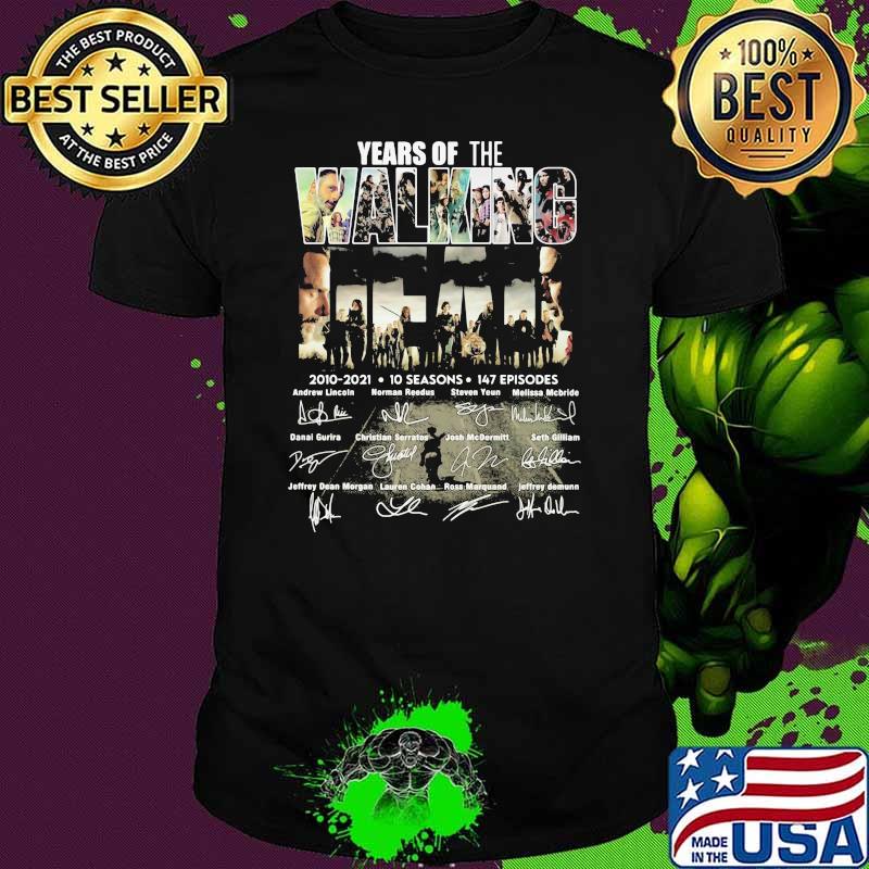 Years Of The Walking 2010 2021 10 Seasons Signature Shirt
