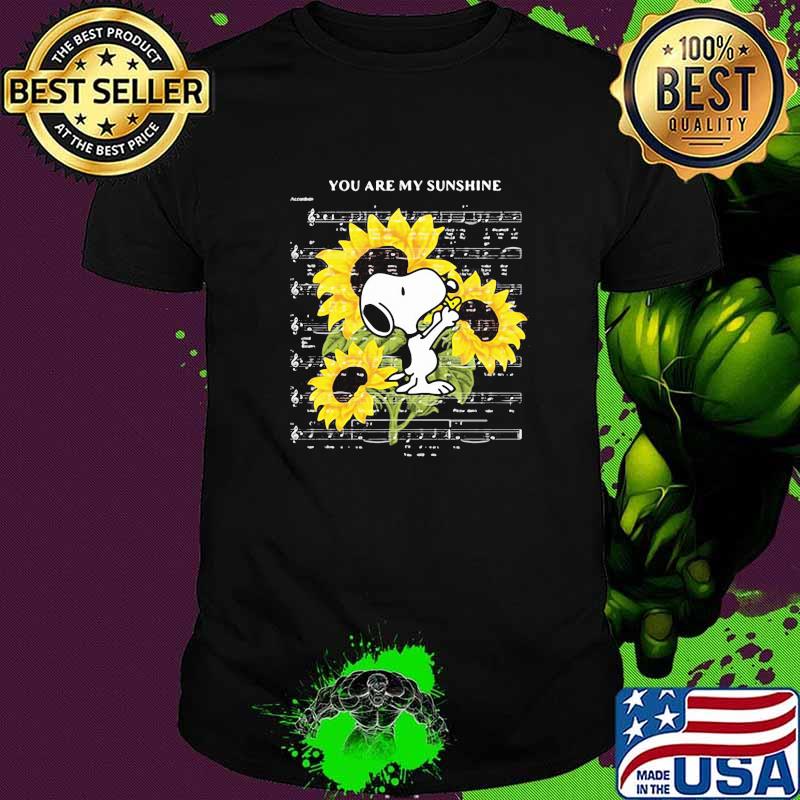 You are my sunshine music snoopy sunflower shirt