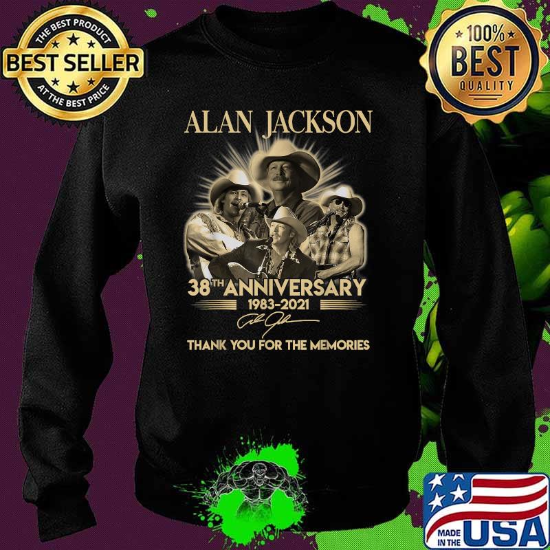 38th Anniversary Alan Art Jackson 1983 2021 thank you for the memories signature T-Shirt Sweater 38th Anniversary Alan Art Jackson 1983 2021 thank you for the memories signature T-Shirt Sweater