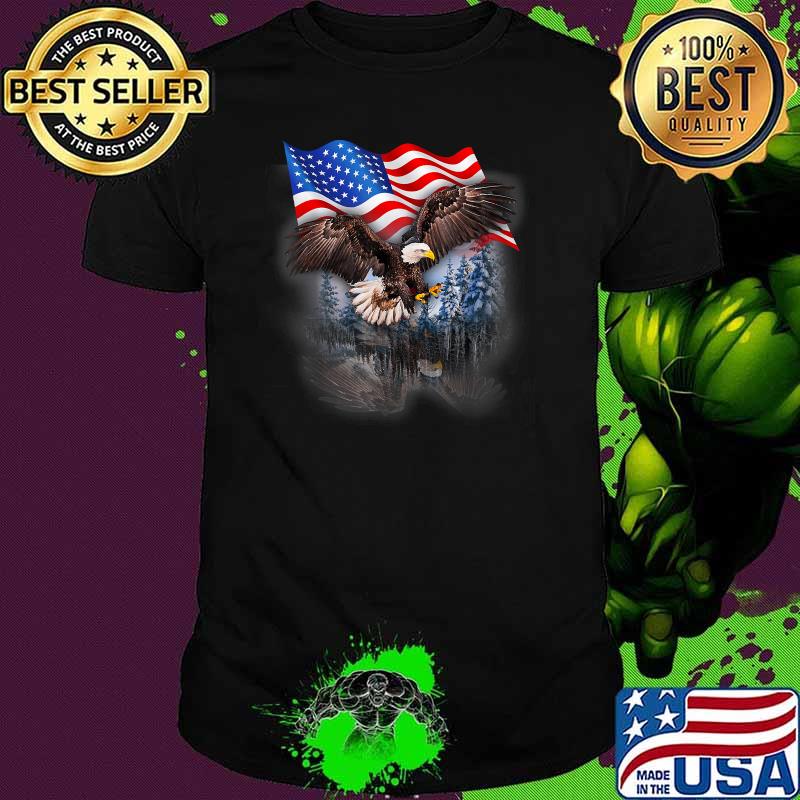 4th of July American Flag Bald. Eagle T-Shirt