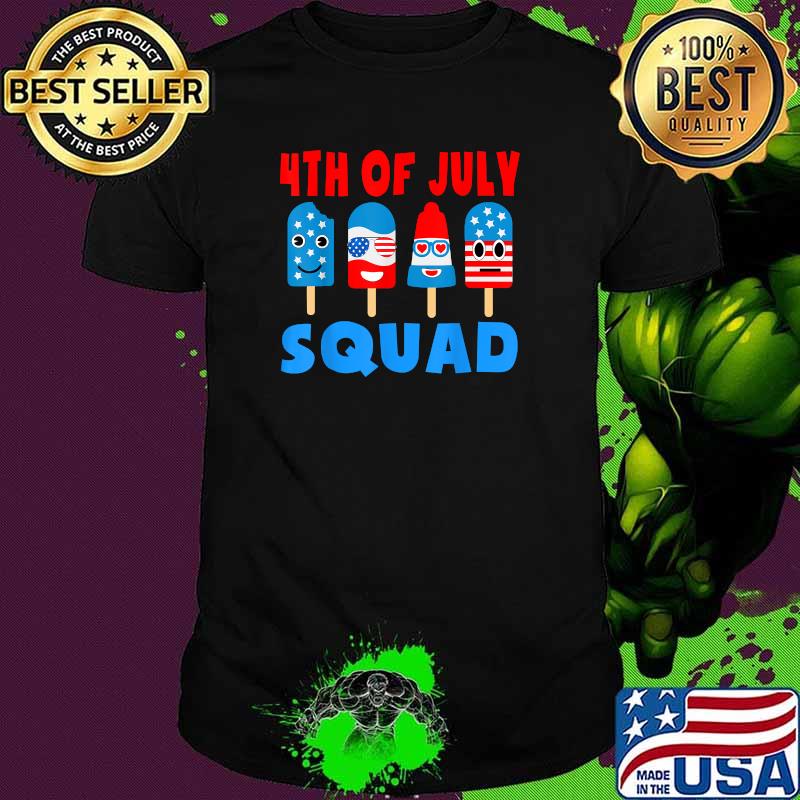 4th Of July Squad Cute Ice Pops American Flag Patriotic T-Shirt