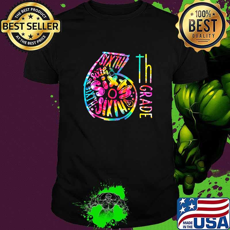 6th Grade Hello Sixth Colorful T-Shirt