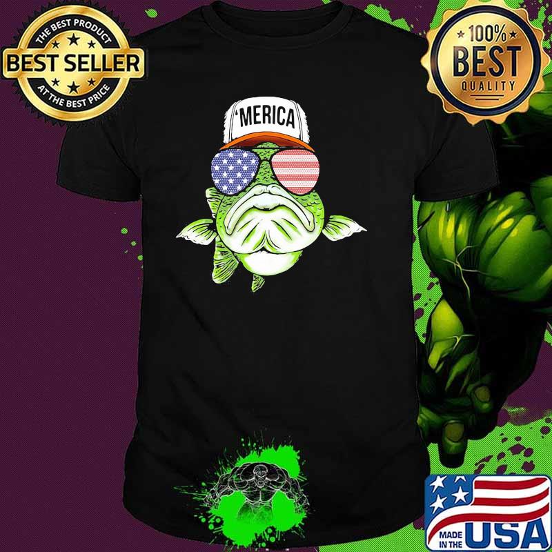 America Fish American Flag Shirt