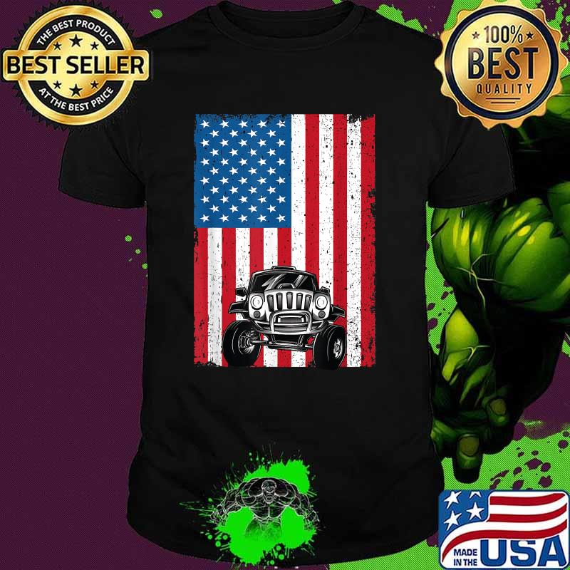 American Flag Jeep 4th of july T-Shirt