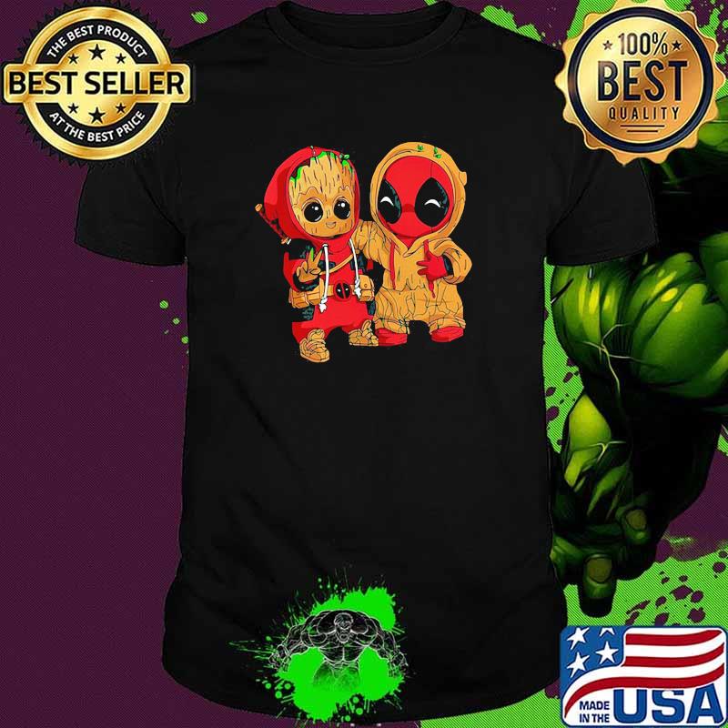 Baby groot and cheap deadpool hoodie