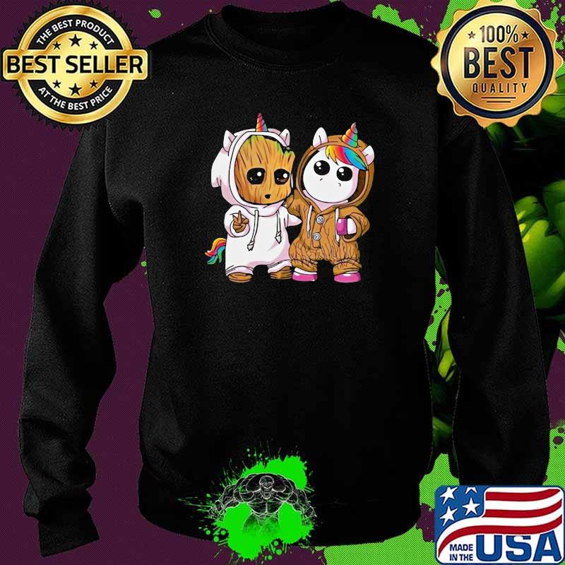 Groot and unicorn store hoodie