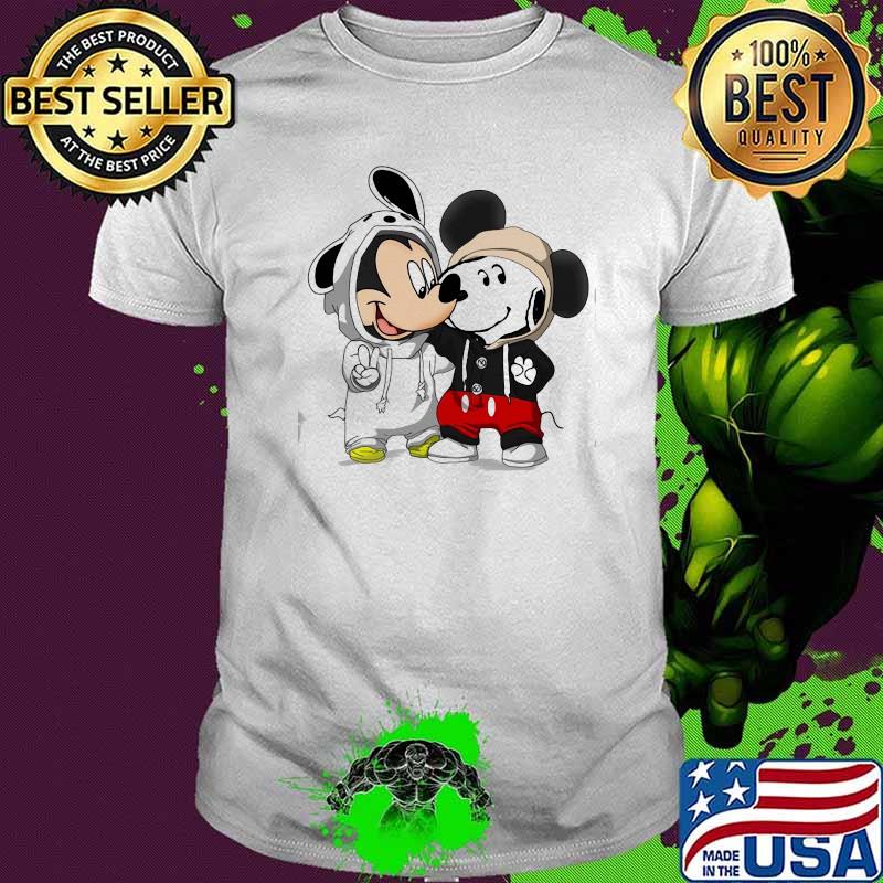 Baby snoopy and mickey mouse shirt