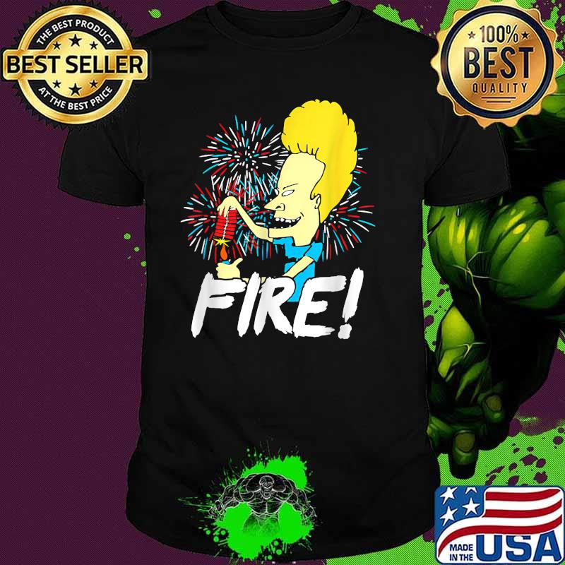 Beavis-Fire 4th of July Independence Day T-Shirt