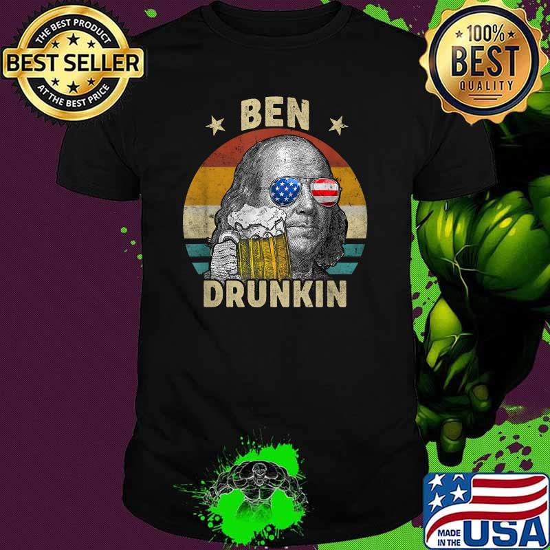 Ben Drankin drunking 4th of july beer vintage T-Shirt